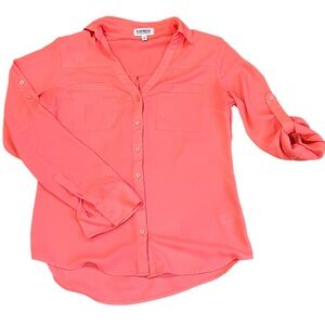 Express, Women’s Pink Portofino Dress Shirt, Size XS